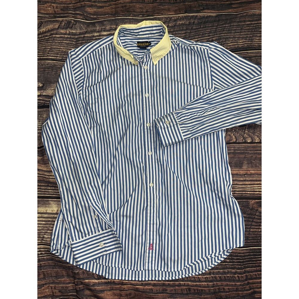 Ralph Lauren Rugby Vertical Striped Pastel Button Down Boys 12 - Picture 2 of 5